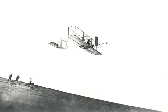 Space History Photo: Orville Wright Tests His Gilder at Kitty Hawk, NC